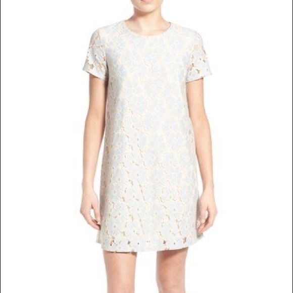 Dee Elle | Blue and Cream Lace Dress - Picture 5 of 10